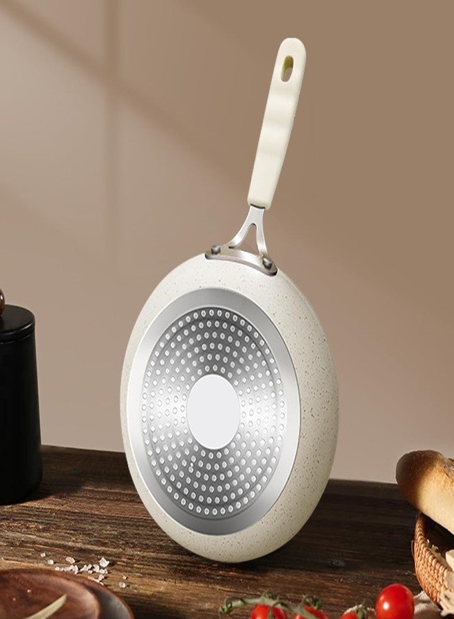 MAX COOK MAXCOOK Mini Nonstick Egg Pan, 6.3 Inch Omelet Pan, Small Single Serve Egg Nonstick Skillet, Medical Stone Coating Cookware with Heat-Resistant Handle (16 cm, White) - Image 5